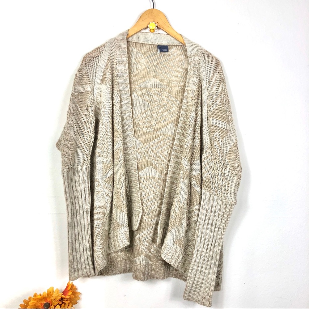 Sparkle & Fade Open Front Sweater Medium